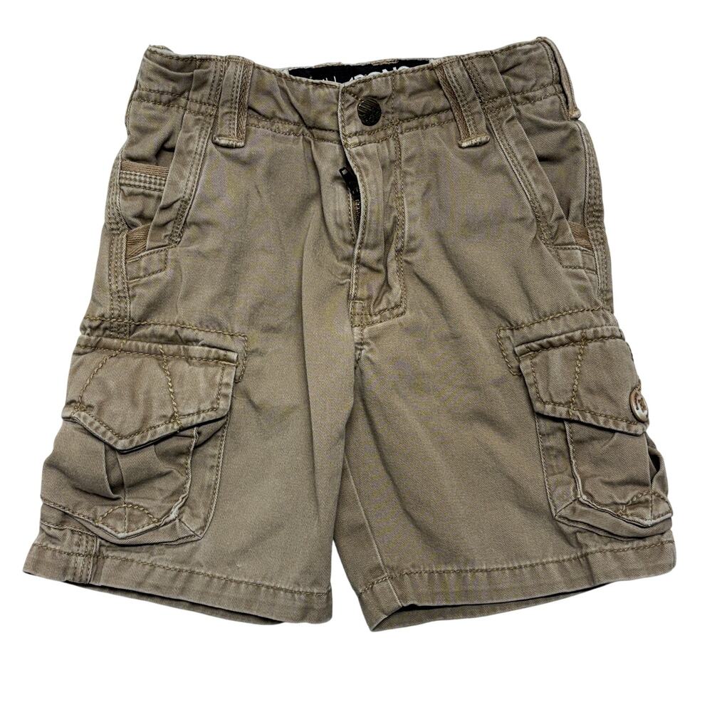 Y2K Kids Billabong Shorts 2T Brown Cargo Canvas Baggy Loose Surf Utility 2000s